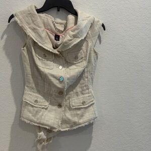 White House Black Market Cream Vest